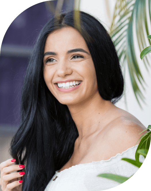 woman smiling